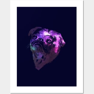 Cool Pug Dog Galaxy Shirt Posters and Art